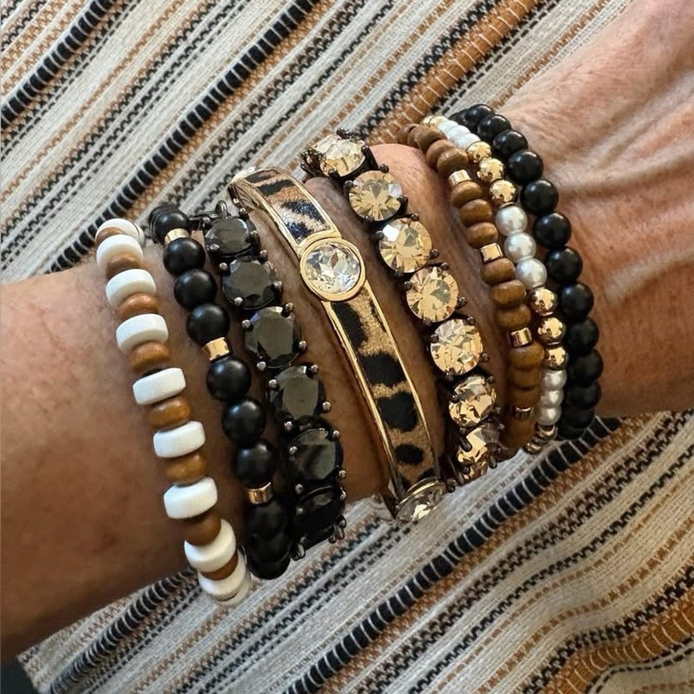 Park Lane “GLOW” Impression Bracelet & Earrings Golden stones SET in hematite. - Picture 11 of 14